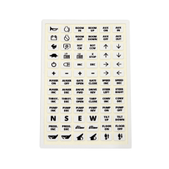 Set of over 70 stickers for transmitters